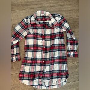 Vineyard vines holiday plaid nightshirt pjs sleepwear size small- Christmas